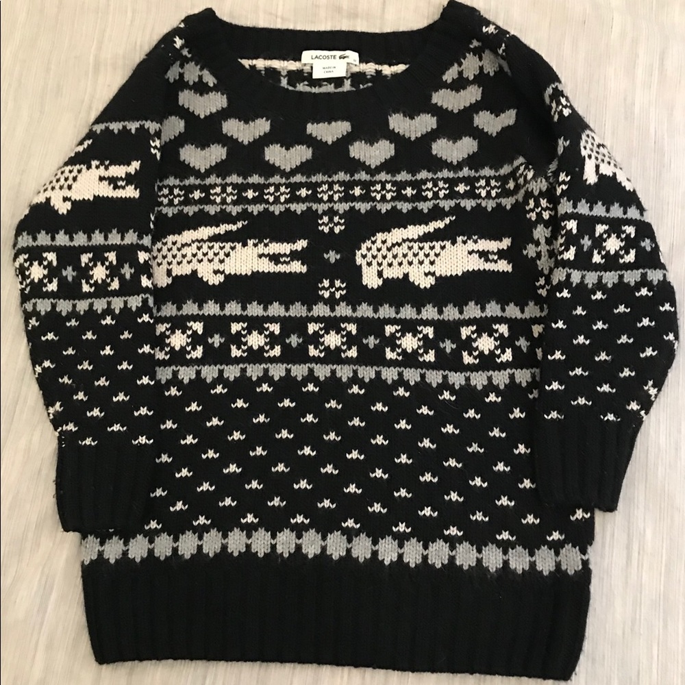 Lacoste Alligator Pullover Sweater Cashmere & Wool